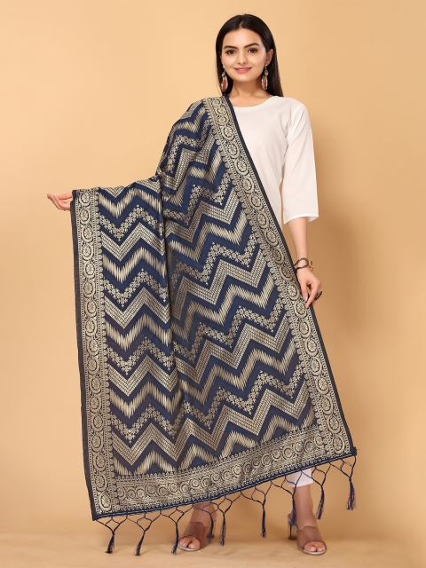 

Sangria Women Navy Blue Dupatta