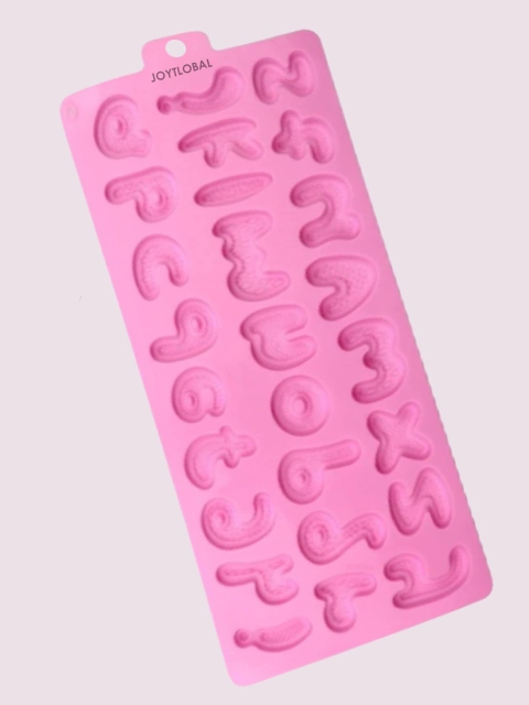 

JoyGlobal Pink Solid Silicone Alphabets Bakeware