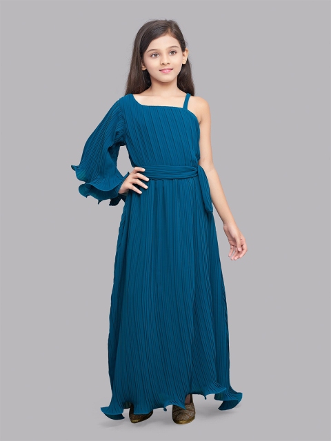 

Pink Chick Teal Georgette Maxi Dress