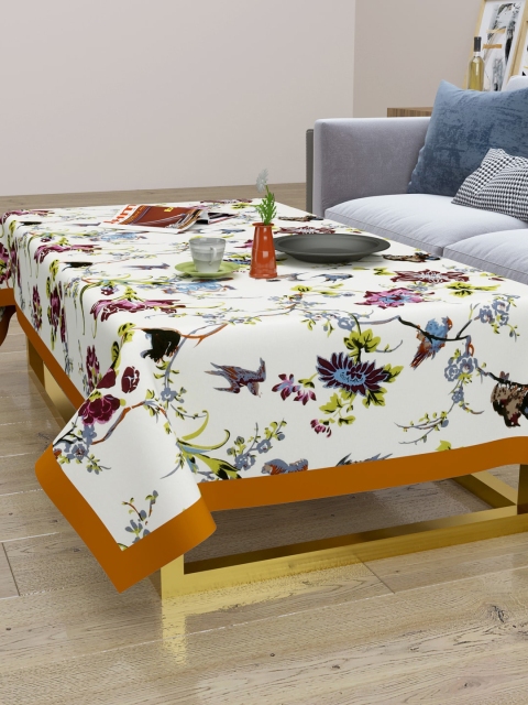 

Clasiko Brown & Purple Floral Printed 2-Seater Pure Cotton Table Covers