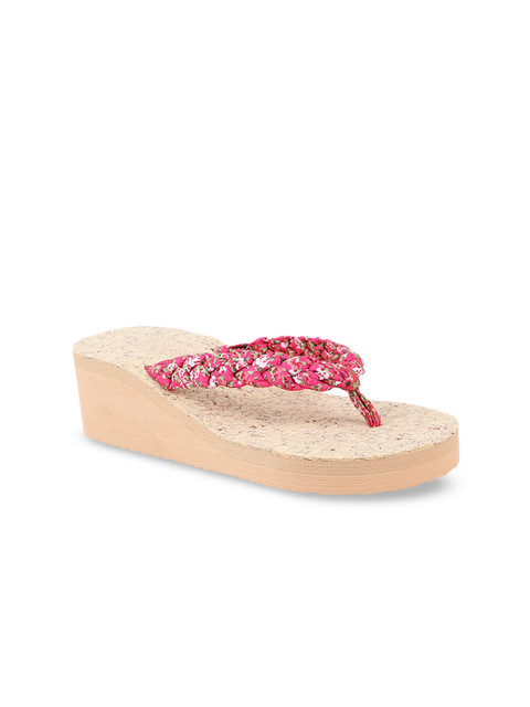 

THE WHITE POLE Pink Flatform Sandals