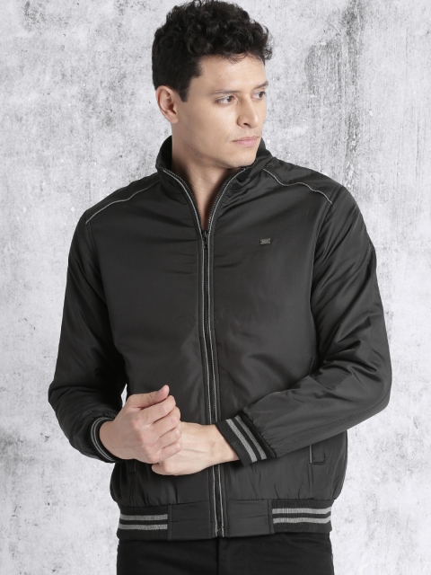 

Roadster Men Black Solid Bomber