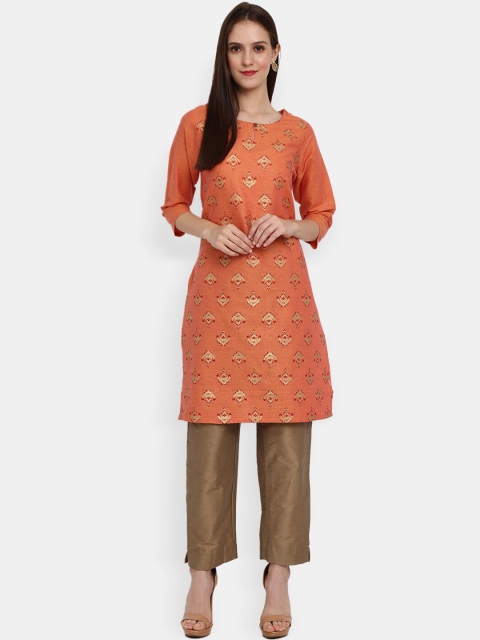 

V-Mart Women Multicoloured Ethnic Motifs Mirror Work Kurta, Multi