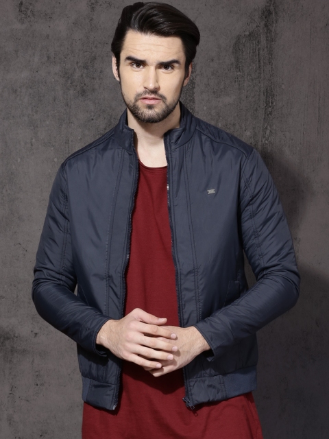 

Roadster Men Navy Solid Bomber, Navy blue