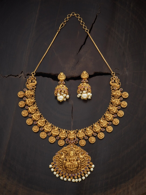 

Kushal's Fashion Jewellery Gold-Plated Artificial Stone Jewellery Set