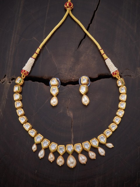 

Kushal's Fashion Jewellery Gold-Plated Kundan Jewellery Set