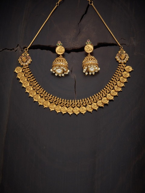 

Kushal's Fashion Jewellery Gold Plated Studded Jewellery Set