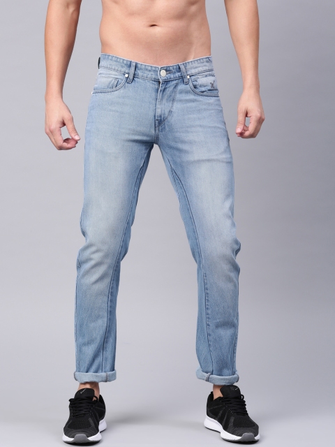 

HRX by Hrithik Roshan Men Blue Regular Fit Mid-Rise Clean Look Jeans