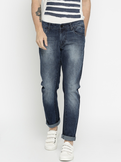 

HRX by Hrithik Roshan Men Blue Mid-Rise Clean Look Jeans