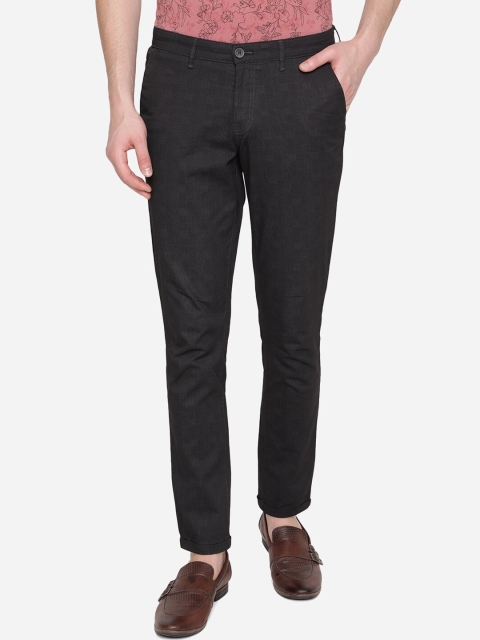 

Greenfibre Men Black Slim Fit Trousers