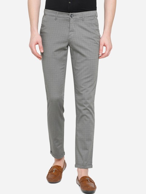 

Greenfibre Men Grey Slim Fit Trousers
