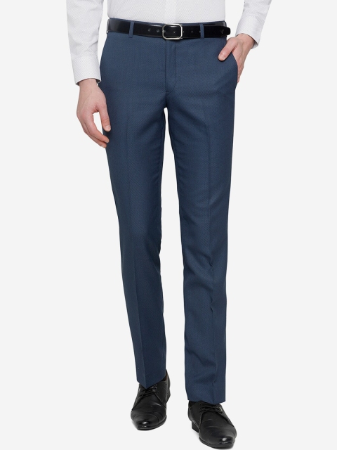 

Greenfibre Men Navy Blue Slim Fit Trousers