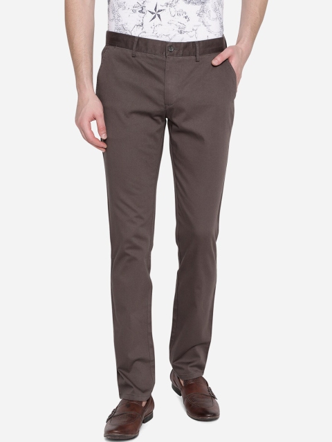 

Greenfibre Men Grey Slim Fit Trousers