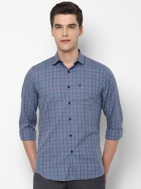 

Allen Solly Men Blue Slim Fit Checked Casual Shirt