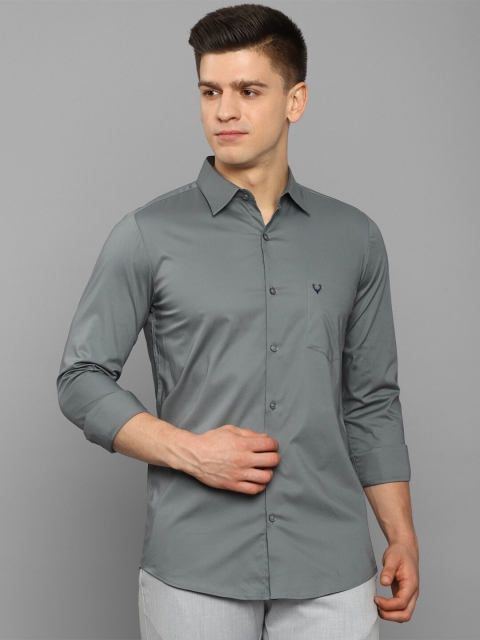 

Allen Solly Men Grey Slim Fit Casual Shirt