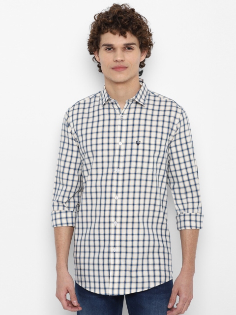 

Allen Solly Men White Slim Fit Gingham Checks Checked Casual Shirt
