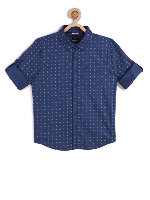 

Allen Solly Junior Boys Blue Slim Fit Printed Casual Shirt