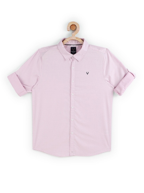 

Allen Solly Junior Boys Pink Slim Fit Printed Casual Shirt
