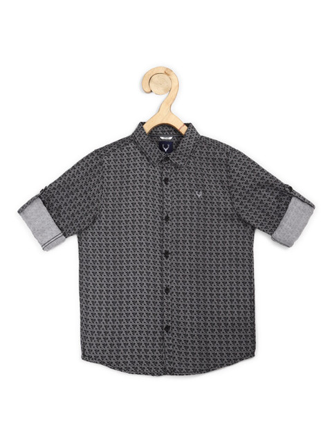

Allen Solly Junior Boys Grey Slim Fit Printed Casual Shirt
