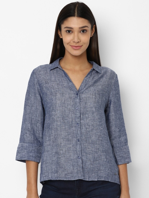 

Allen Solly Woman Women Blue Casual Shirt