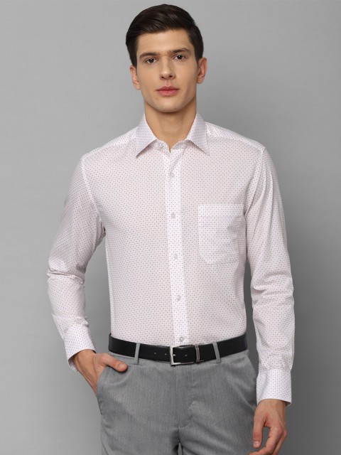 

Louis Philippe Men White Printed Formal Shirt