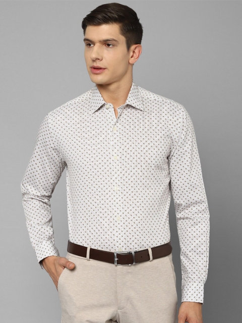 

Louis Philippe Men Grey Slim Fit Printed Formal Shirt