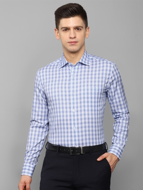 

Louis Philippe Men Blue Gingham Checks Checked Formal Shirt