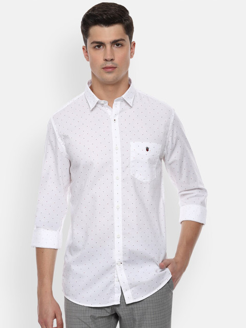 

Louis Philippe Sport Men White Slim Fit Printed Casual Shirt