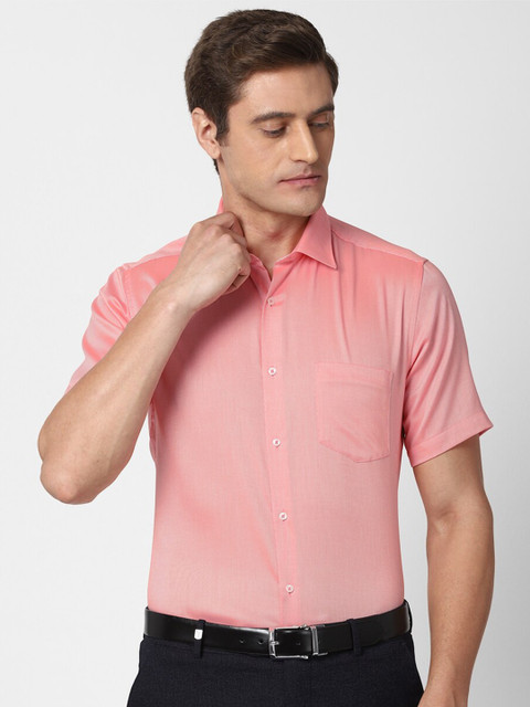 

Van Heusen Men Peach-Coloured Formal Shirt