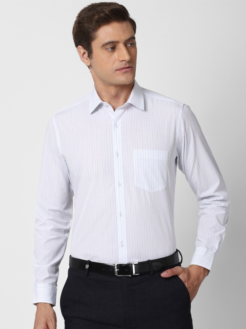 

Van Heusen Men White Striped Formal Shirt