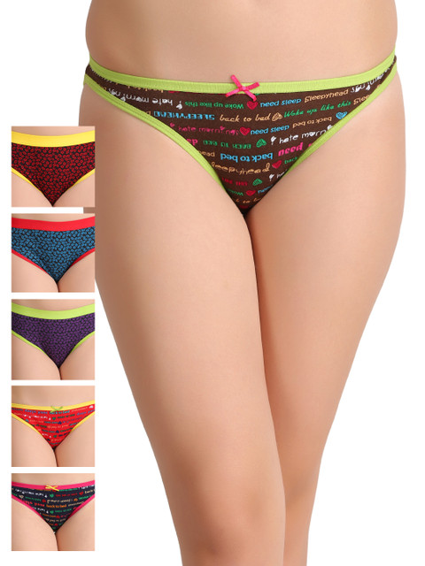 

Leading Lady Women Pack of 6 Printed Briefs B2B, Multi