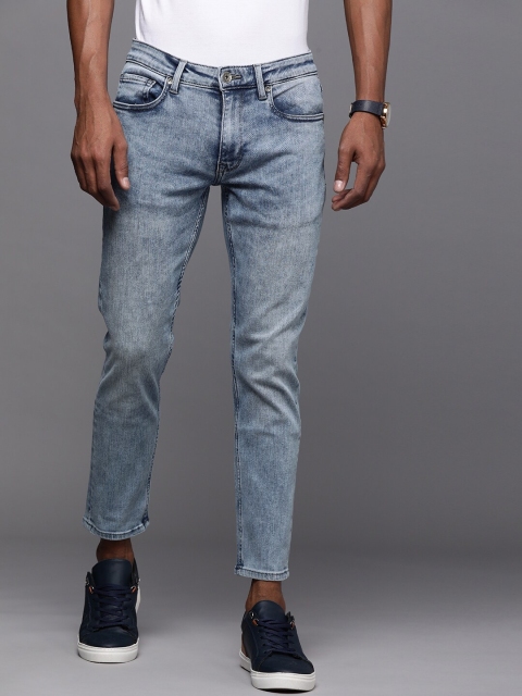 

Louis Philippe Jeans Men Blue Smart Skinny Fit Heavy Fade Stretchable Jeans