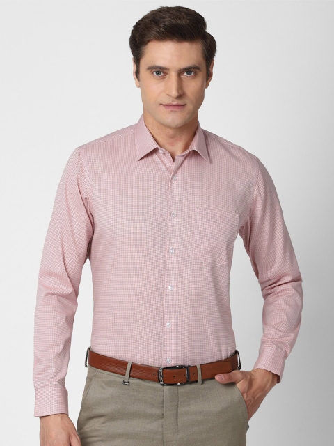 

Van Heusen Men Pink Slim Fit Printed Formal Shirt