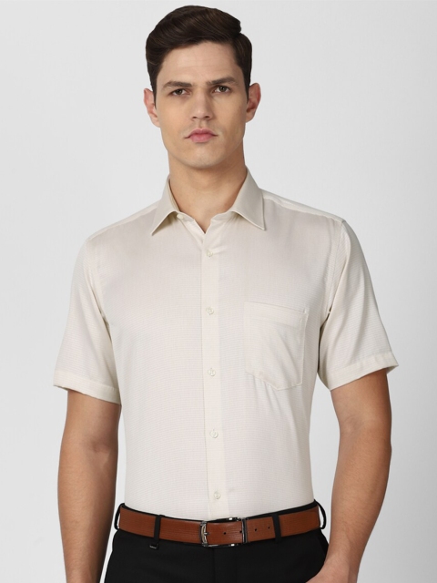 

Van Heusen Men Cream-Coloured Formal Shirt