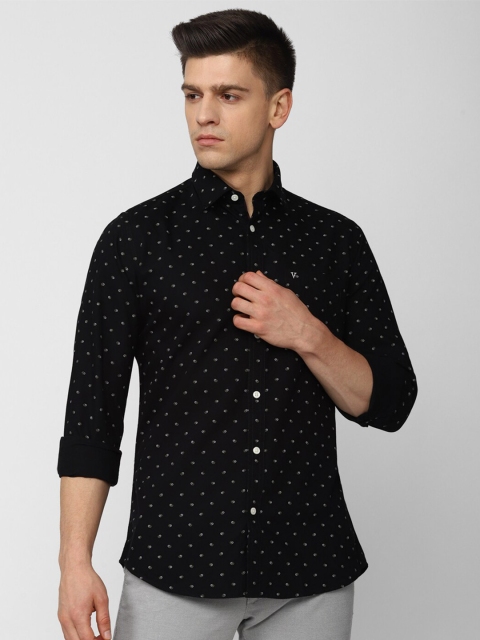 

Van Heusen Sport Men Black Slim Fit Printed Casual Shirt
