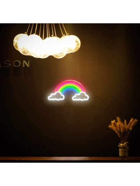 

XERGY Pink White & Yellow Rainbow Shaped Wall Lamps