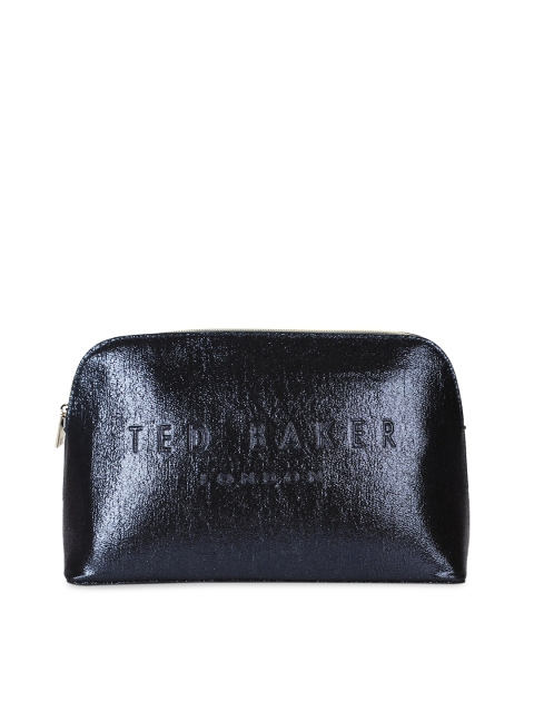 

Ted Baker Navy Blue Textured Leather Oversized Structured Shoulder Bag