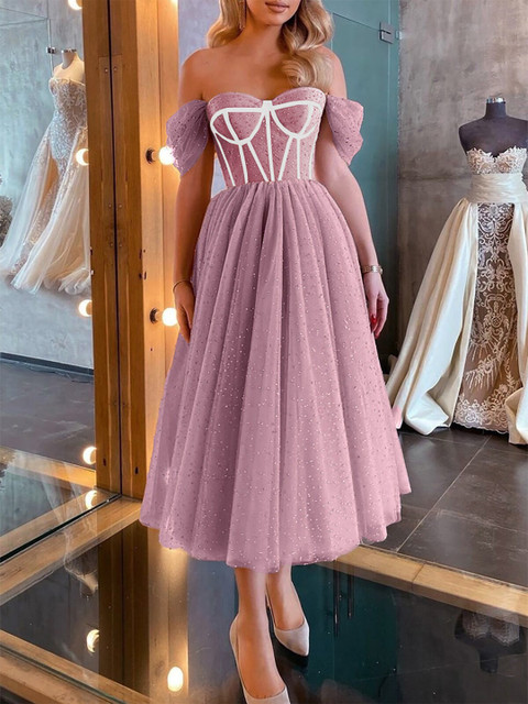 

URBANIC Purple Striped Dress
