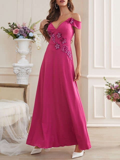 

URBANIC Red Maxi Dress