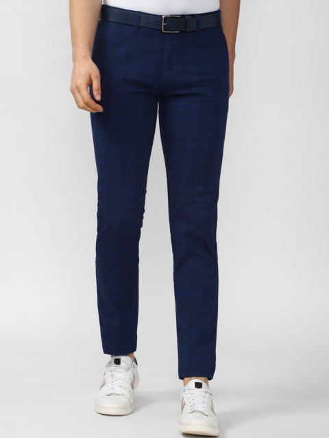 

V Dot Men Navy Blue Slim Fit Trousers