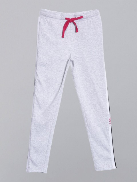 

3PIN Girls Grey Melange Solid Cotton Jeggings