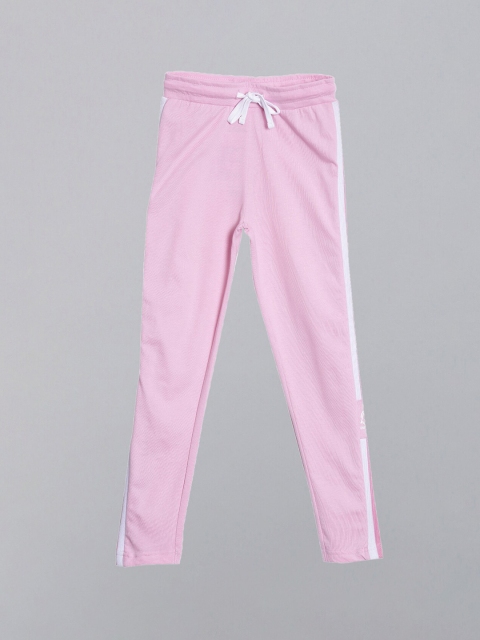 

3PIN Girls Pink Solid Cotton Relaxed-Fit Jeggings