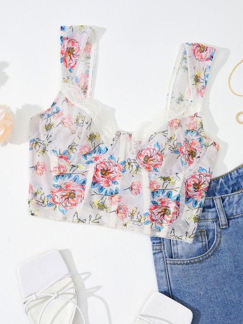 

URBANIC Multicoloured Floral Print Top, Multi