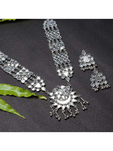 

CARDINAL Silver-Toned Jewellery Set