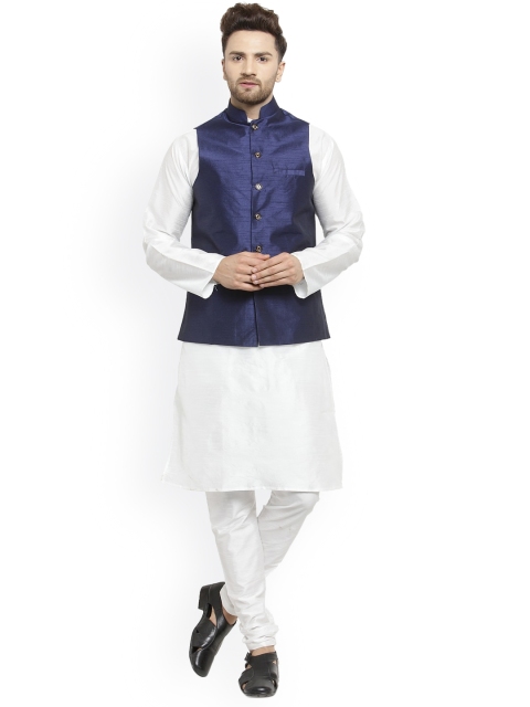 

Benstoke Men White Kurta with Pyjamas