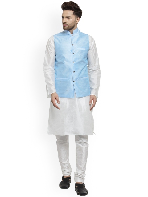 

Benstoke Men White Kurta with Pyjamas