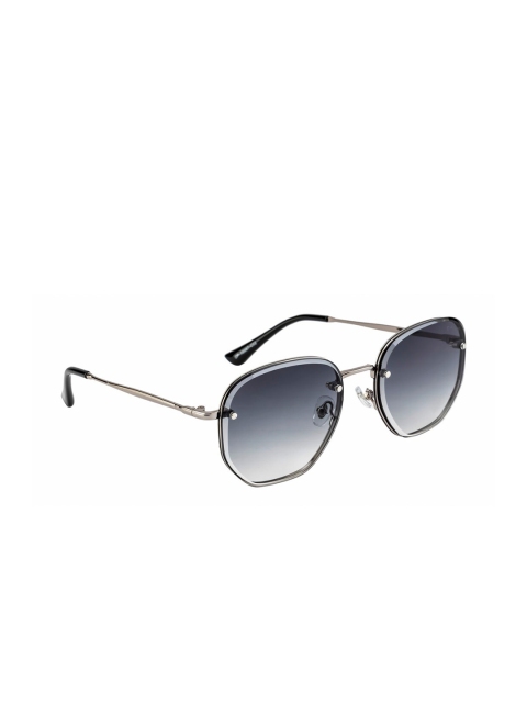 

OPIUM Women Green Lens & Silver-Toned Rectangle Sunglasses with UV Protected Lens
