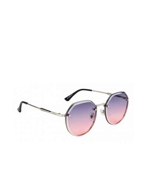 

OPIUM Women Brown Lens & Silver-Toned Round Sunglasses with UV Protected Lens