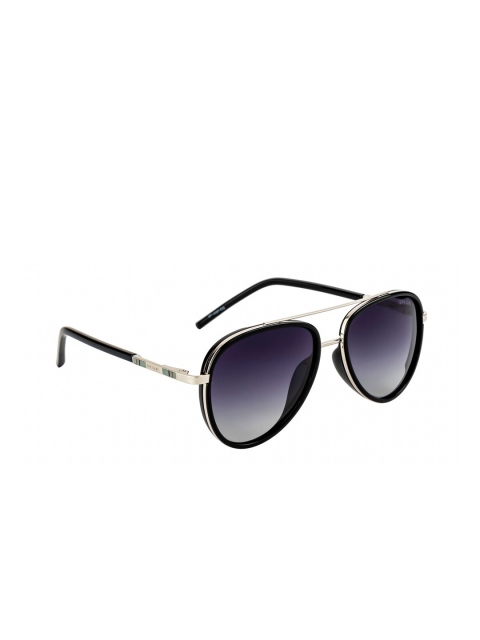 

OPIUM Men Purple Lens & Black Aviator Sunglasses with Polarised and UV Protected Lens