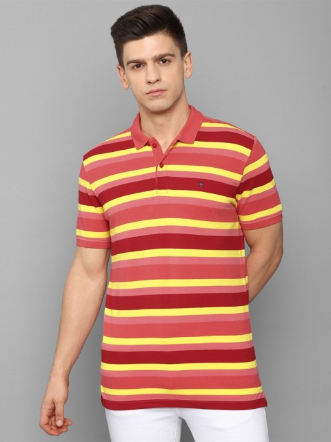 

Louis Philippe Sport Men Multicoloured Striped Polo Collar Slim Fit T-shirt, Multi
